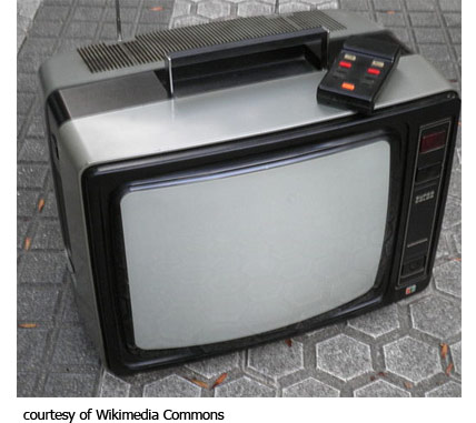old analogue tv television