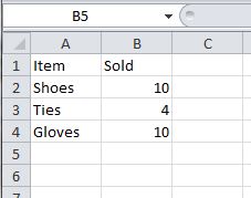 importing data in a spreadsheet