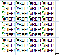 A sea of REF errors