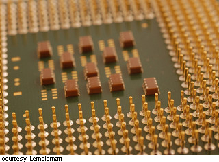 A cpu with many pins